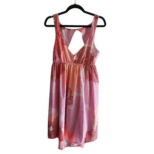 Roxy size Large coral beach dress cover up  open back